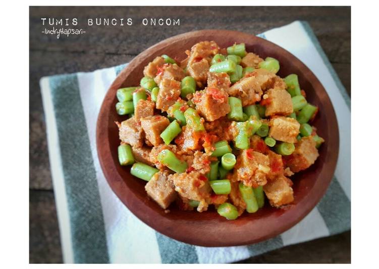 Tumis Buncis Oncom