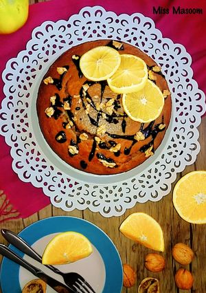 عکسی از دستور کیک شکلاتی کشمشی