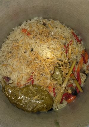 Foto resep Nasi liwet tabur teri
