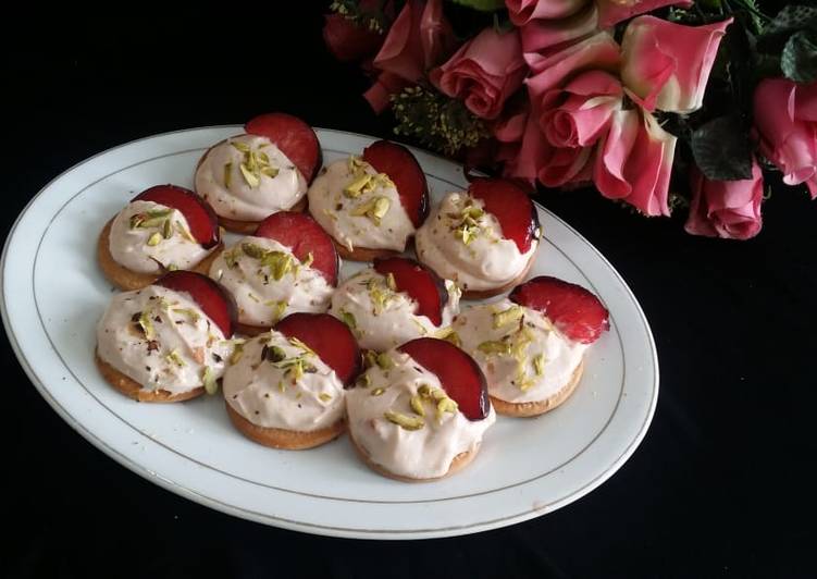 Simple Way to Make Homemade Plum Shrikhand Canapes