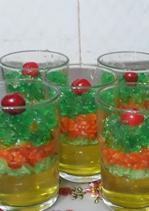 عکسی از دستور ژله رنگین کمان رنده ای