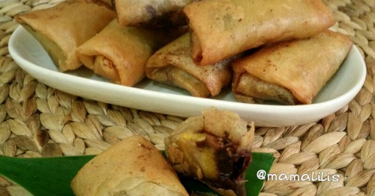 Resep Pisang coklat lumpia crispy sederhana oleh mamalilis - Cookpad