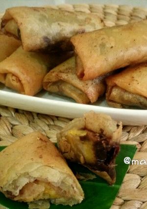 Foto resep Pisang coklat lumpia crispy sederhana