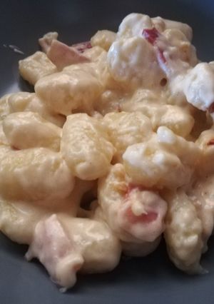 Una foto de Pasta con salsa carbonara