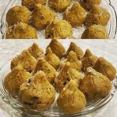 A picture of Chocolate stuff modak.