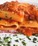 Paccheri con Ragù di Pesce Persico