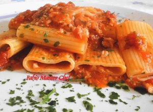 Foto di Paccheri con Ragù di Pesce Persico