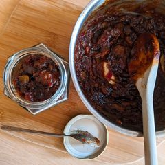 A picture of Rhubarb and Apple Chutney.