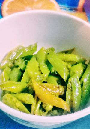 A picture of Instant achari chilli.