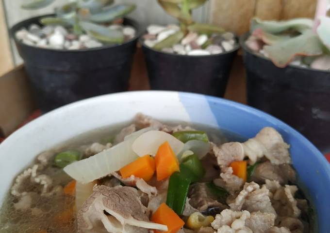 Resep Sop daging simple Anti Gagal