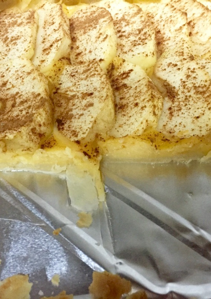 Una foto de Tarta de manzana con crema