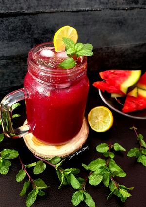 A picture of Watermelon and Beet Cooler.