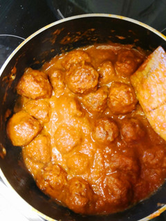 Una foto de Albóndigas con salsa de tomate