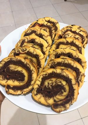 Foto resep Bolu Gulung Marmer Lembut