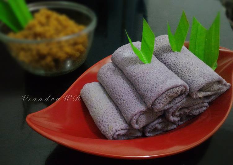 Resep Dadar Gulung Ungu Anti Gagal