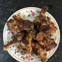 A picture of Baked Chicken Thighs with Tahini Sauce.