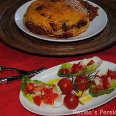 A picture of Persian style spaghetti.