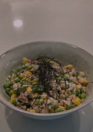 和風毛豆玉米鮪魚沙拉 的食譜成品照片