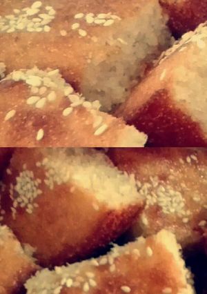 صورة لوصفة بسبوسه بالقشطة 💟