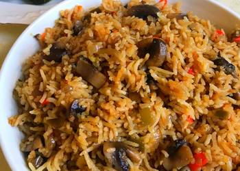 The New Way Make Recipe Burnt Garlic Mushroom Fried Rice without Sauce Delicious Steady