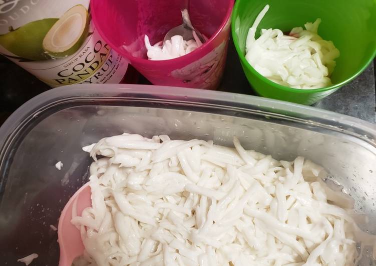 Cara Gampang Membuat Es Kelapa muda jelly Anti Gagal