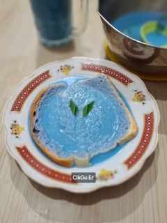 Foto resep Wedang Roti Bunga Telang