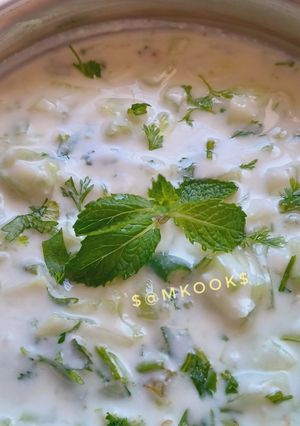 A picture of Cucumber Raita.