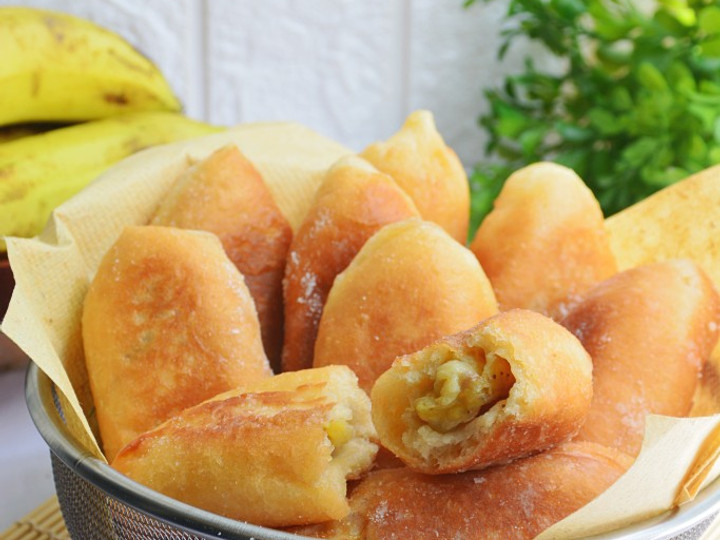 Langkah Mudah untuk Membuat Roti Goreng isi Pisang/wadai untuk-untuk hemat tanpa telur, Bisa Manjain Lidah