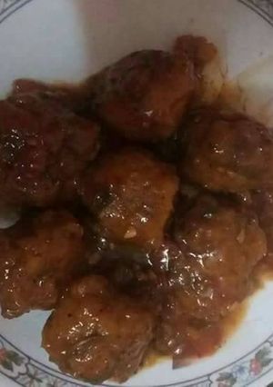 A picture of Vegetables Manchurian.