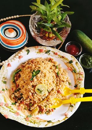 A picture of Rice With Vegetable (masala vegetable pulao/ rice 😋).