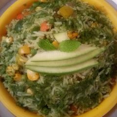 Hariyali pulav A picture of Hariyali pulav.