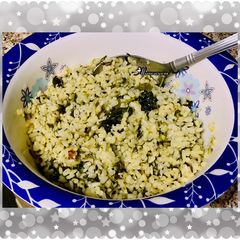 Dal mash Palak for breakfast A picture of Dal mash Palak for breakfast.