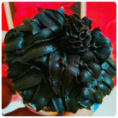 A picture of Double Chocolate Ganache Cup Cakes.