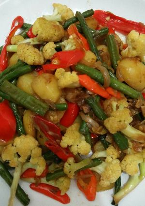 Foto resep Tumis kentang brokoli kacang