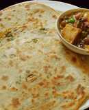 Paneer stuffed masala parotta