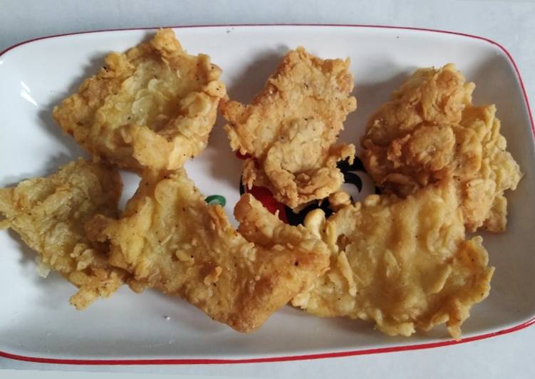 Resep bikin Kulit ayam KFC (ala yackikuka) + sambel geprek resep masakan rumahan yummy app