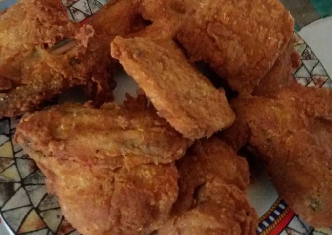 Swiwi Ayam dan Tempe goreng Tepung (ala KFC)