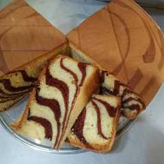 A picture of Kue bolu zebra sederhana.