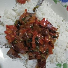 A picture of Wet fried beef.