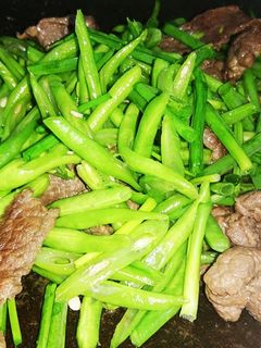 Hình của món Đậu cô ve xào thịt bò.