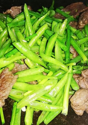 Hình của món Đậu cô ve xào thịt bò.