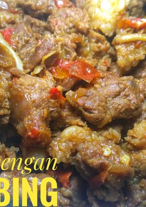 A picture of Krengsengan Kambing (Spicy Stir-fry lamb).
