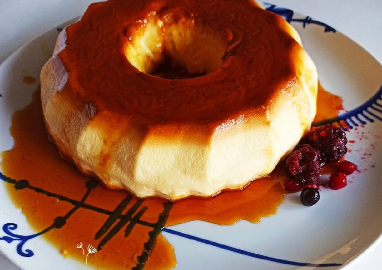 Flan de queso crema