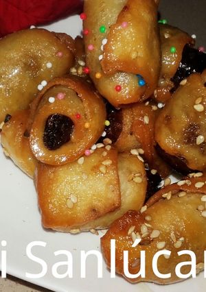 Una foto de Bocaditos de pestiños y dátiles a la miel con Sésamo