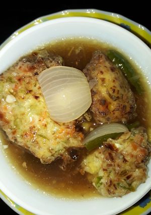 A picture of Manchurian balls with gravy.