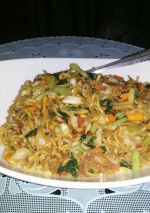 Foto resep Mie goreng tanpa telur