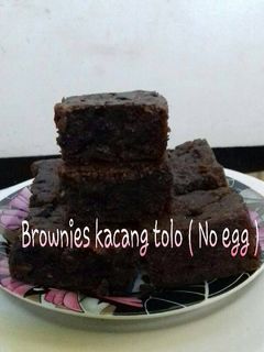 Foto resep Brownies kacang tolo(No egg)