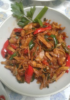 Foto resep Ayam suwir kecap pedas