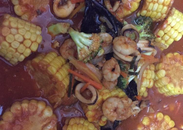 Resep Udang cumi saus padang, Enak