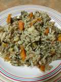 Arroz con pollo en olla arrocera